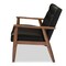 Baxton Studio Sorrento Black Faux Leather Upholstered Wooden 2-seater Loveseat 122-6767 - alternate 5